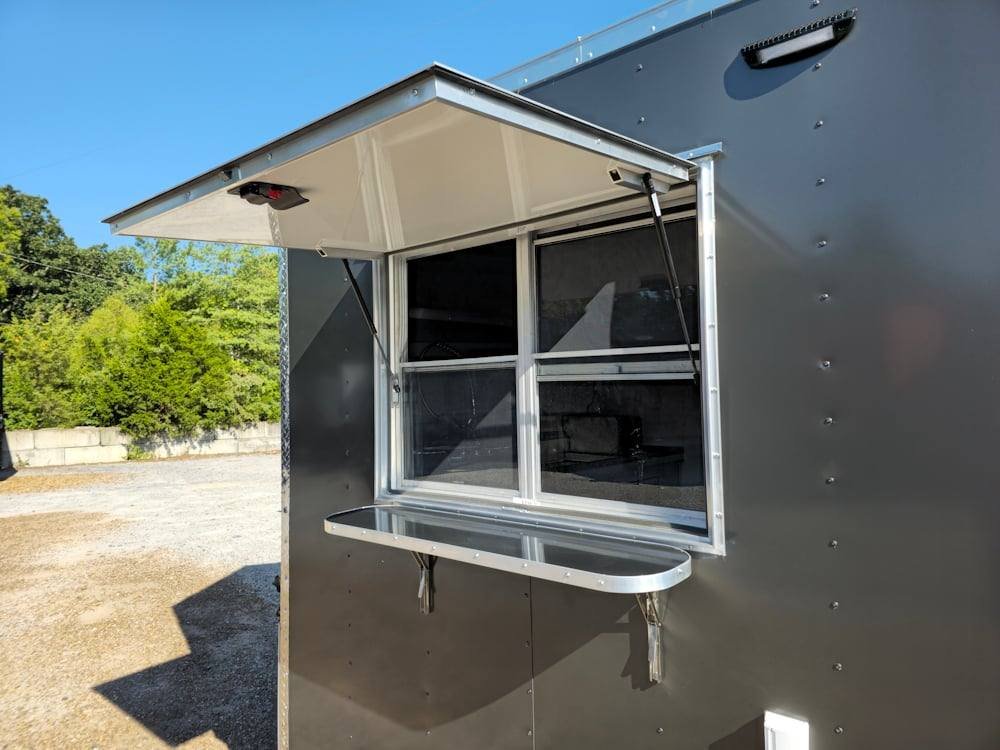 8.5′ X 30′ Charcoal Grey Concession Food Event Catering Trailer — photo 14