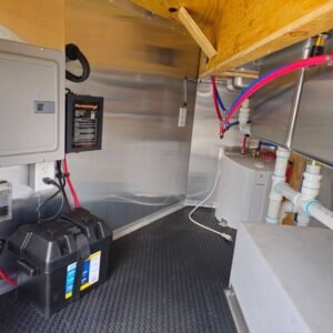 8.5 x 14 white catering trailer with tall 8-foot interior - view 10