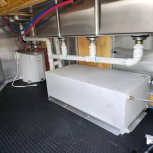8.5 x 14 white catering trailer with tall 8-foot interior - view 11