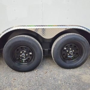 8.5 x 14 white catering trailer with tall 8-foot interior - view 13
