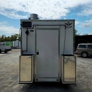 7 x 14 white concession trailer with semi-screwless exterior - view 9