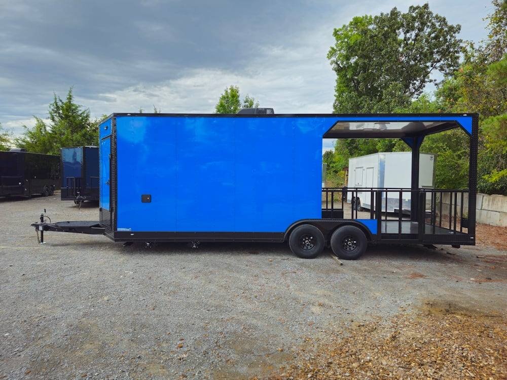 8.5′ X 24′ Cobalt Blue Concession Trailer Food Event Catering — photo 4