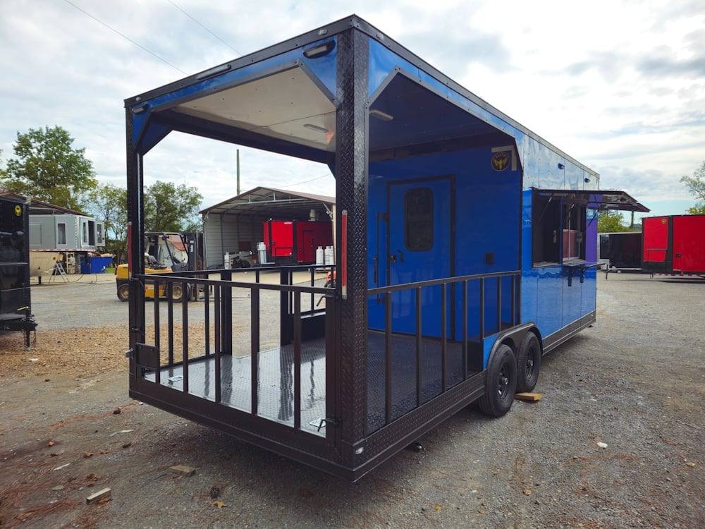 8.5′ X 24′ Cobalt Blue Concession Trailer Food Event Catering — photo 8
