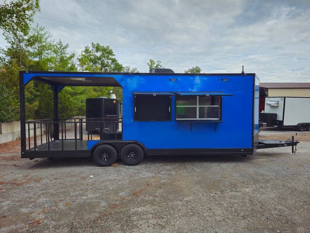 8.5′ X 24′ Cobalt Blue Concession Trailer Food Event Catering — photo 9