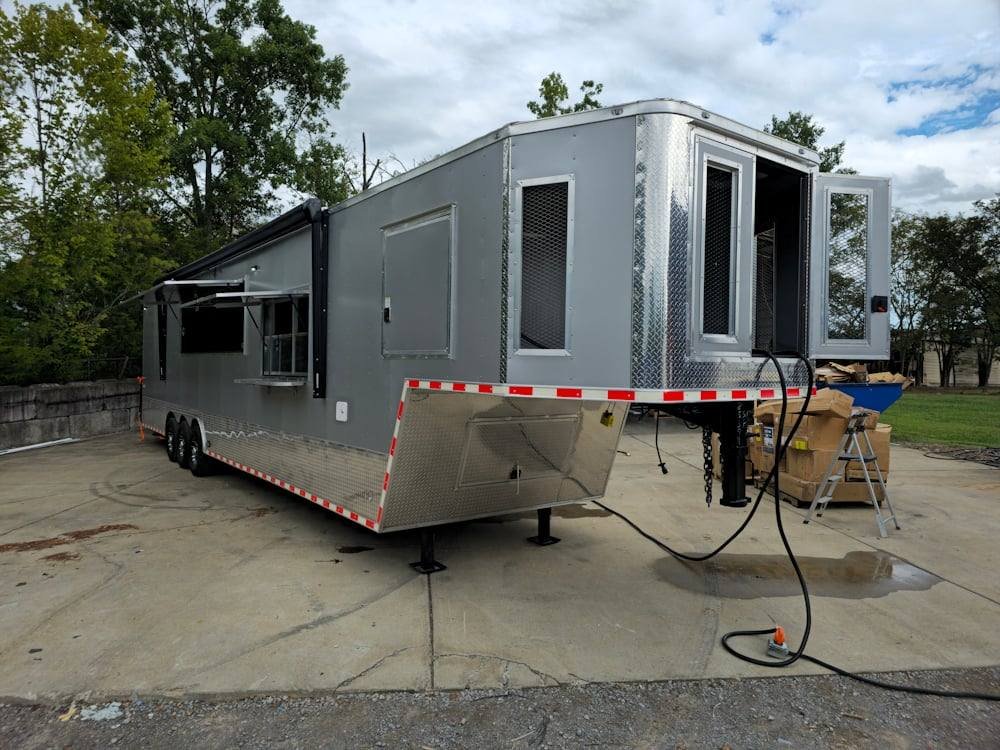 8.5′ X 44′ Silver Concession Trailer Food Event Catering — photo 2