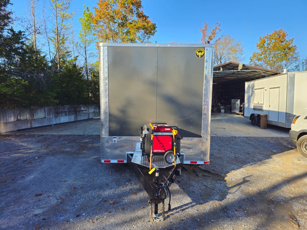 Concession Trailer 8.5′ X 30′ Charcoal Grey Mobile Office Trailer — photo 2