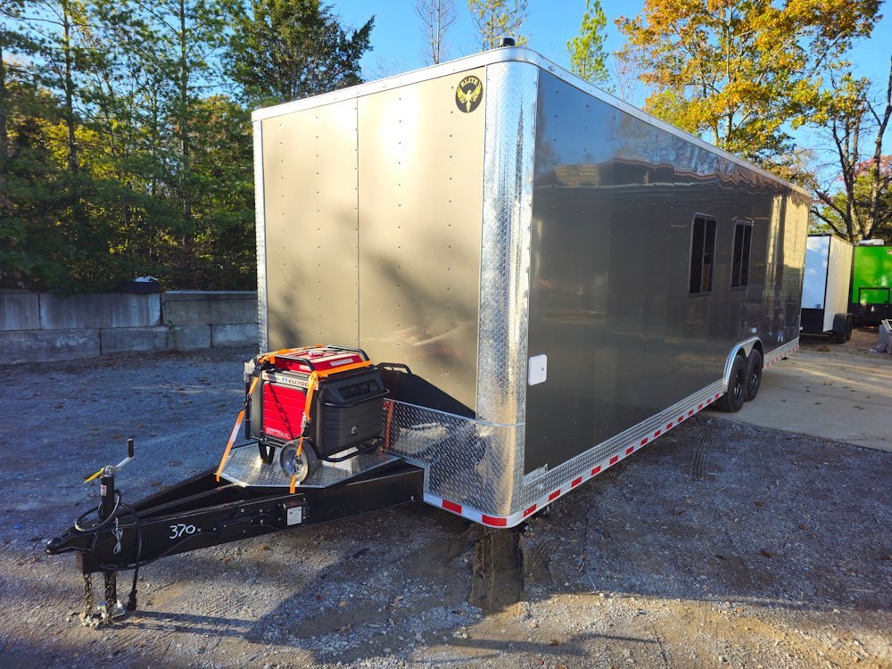 Concession Trailer 8.5′ X 30′ Charcoal Grey Mobile Office Trailer — photo 4