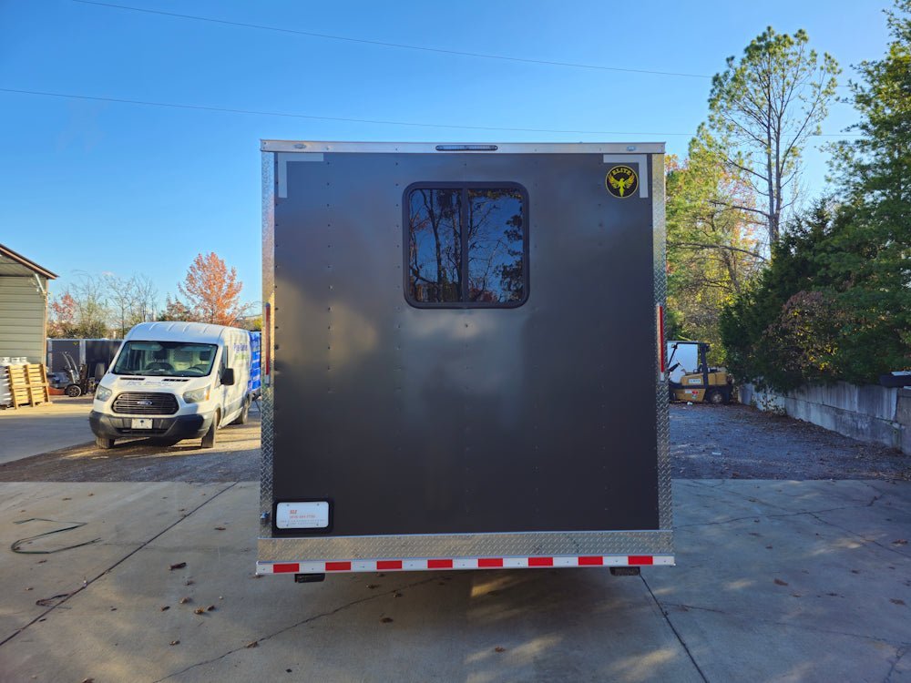 Concession Trailer 8.5′ X 30′ Charcoal Grey Mobile Office Trailer — photo 8