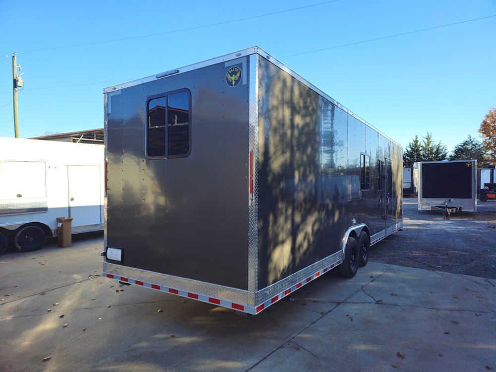 Concession Trailer 8.5′ X 30′ Charcoal Grey Mobile Office Trailer — photo 9