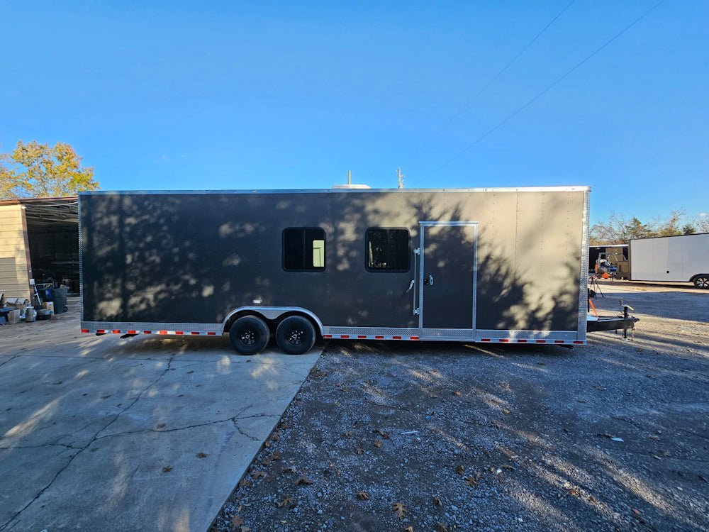 Concession Trailer 8.5′ X 30′ Charcoal Grey Mobile Office Trailer — photo 10