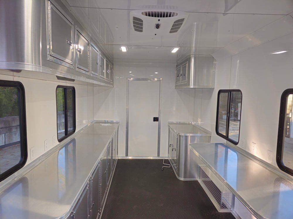 Concession Trailer 8.5′ X 30′ Charcoal Grey Mobile Office Trailer — photo 11