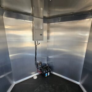 7 x 12 charcoal porch concession trailer with V-nose - view 15
