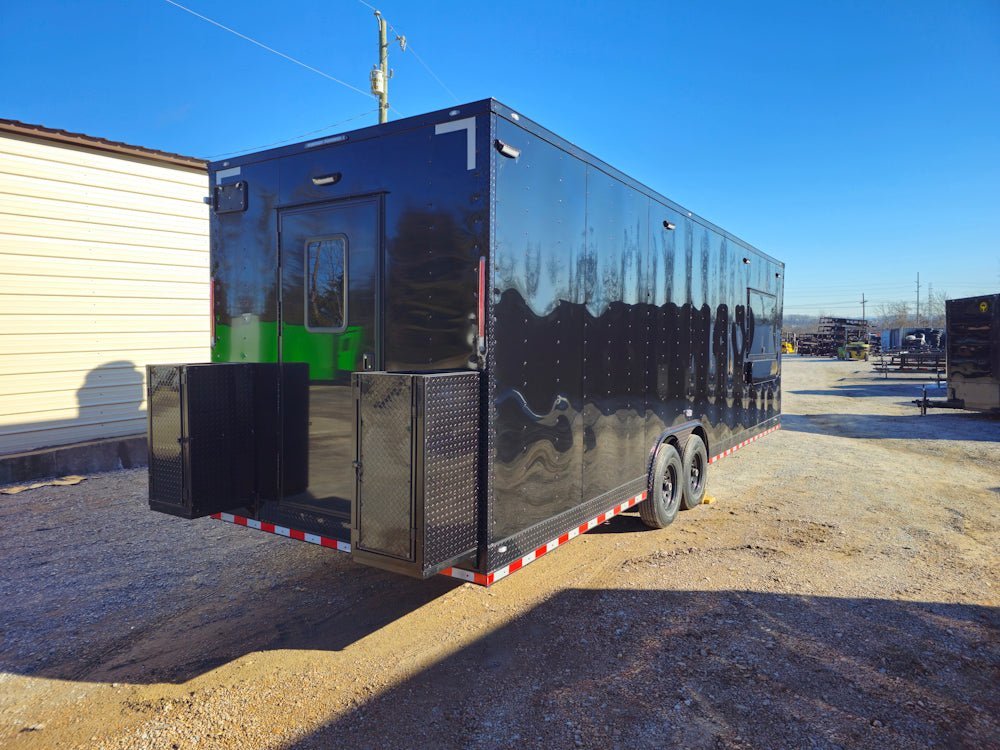 8.5′ X 28′ Black Concession Trailer Food Event Catering — photo 8
