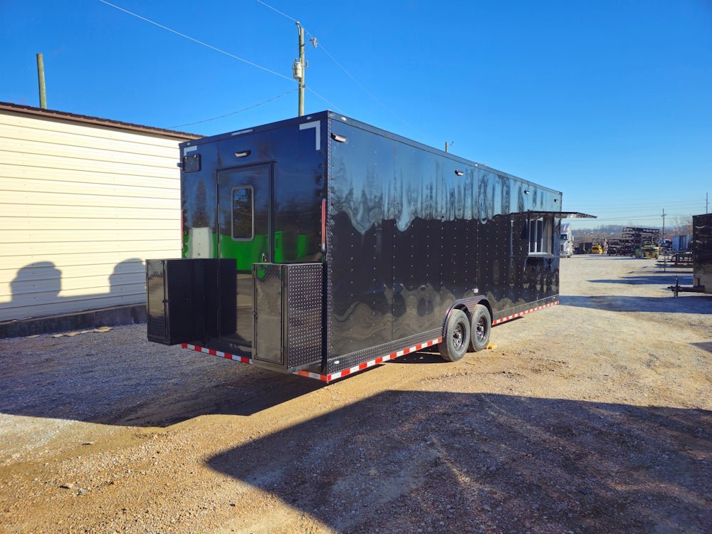 8.5′ X 28′ Black Concession Trailer Food Event Catering — photo 14