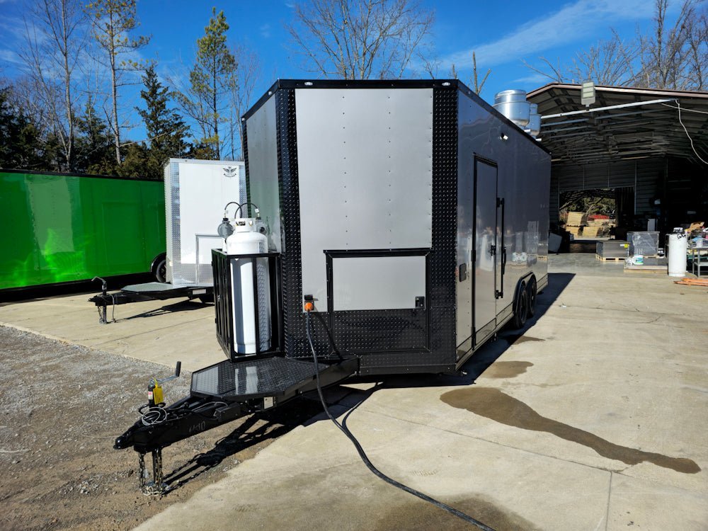 Concession Trailer 8.5′ X 20′ Silver and Black Food Event Catering — photo 2