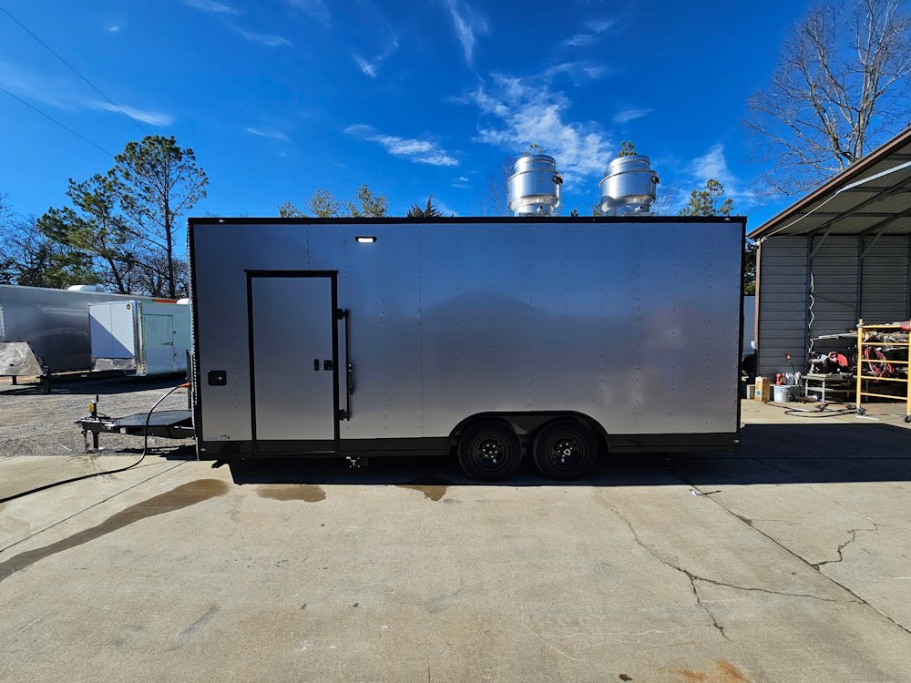Concession Trailer 8.5′ X 20′ Silver and Black Food Event Catering — photo 6