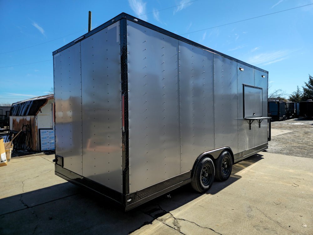 Concession Trailer 8.5′ X 20′ Silver and Black Food Event Catering — photo 9