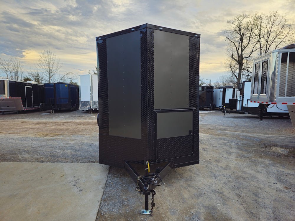Concession Trailer 7′ X 18′ Charcoal Grey W/ Blackout Trim — photo 2