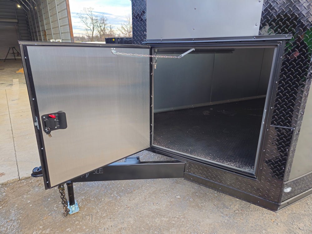 Concession Trailer 7′ X 18′ Charcoal Grey W/ Blackout Trim — photo 14