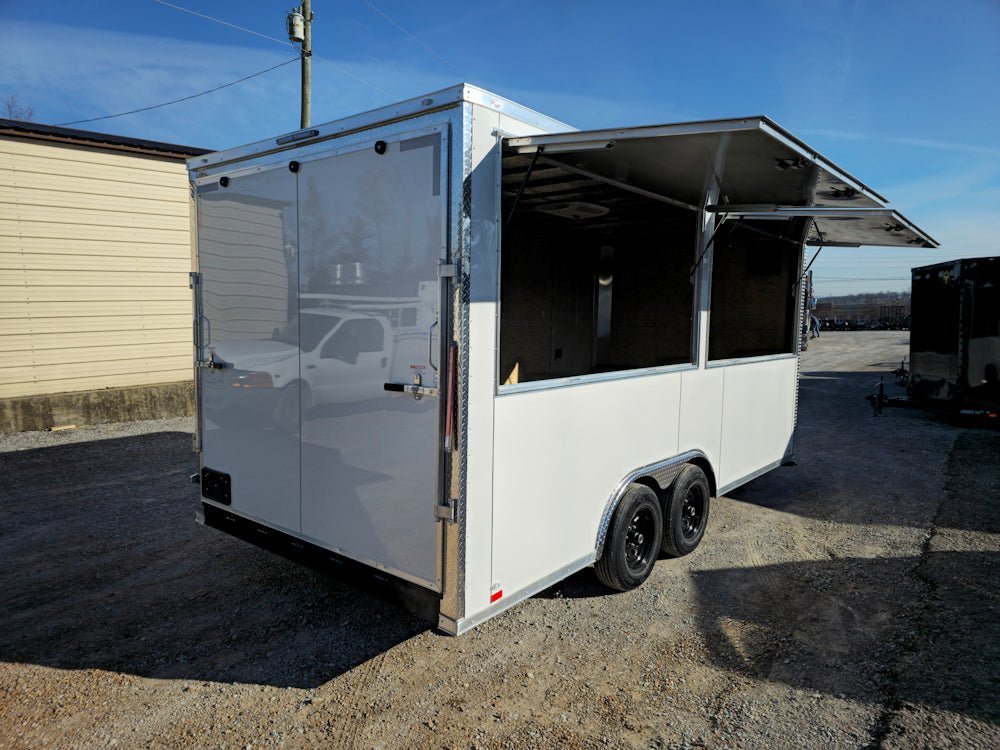 8.5′ X 18′ White Marketing Event Concession Trailer — photo 11