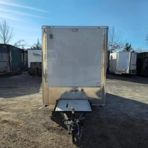 7 x 12 white concession trailer with 6-foot service window - view 2