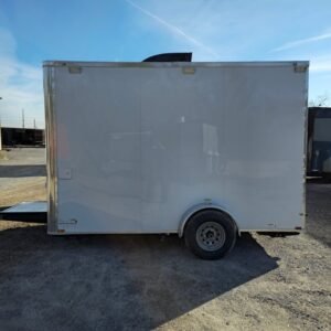 7 x 12 white concession trailer with 6-foot service window - view 4