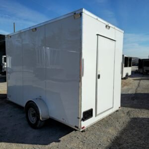 7 x 12 white concession trailer with 6-foot service window - view 5
