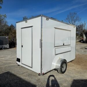 7 x 12 white concession trailer with 6-foot service window - view 7