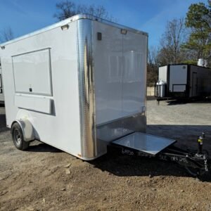7 x 12 white concession trailer with 6-foot service window - view 9