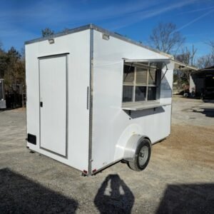 7 x 12 white concession trailer with 6-foot service window - view 10
