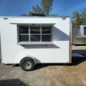 7 x 12 white concession trailer with 6-foot service window - view 11