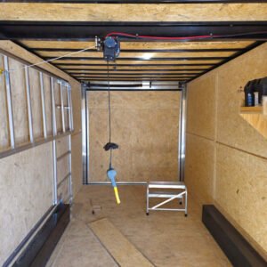 8.5 x 24 White Stage Trailer with 16-foot hoist stage and retractable awning - view 13