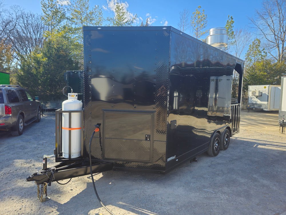 8.5′ X 16′ Black Concession Trailer Food Event Catering — photo 3