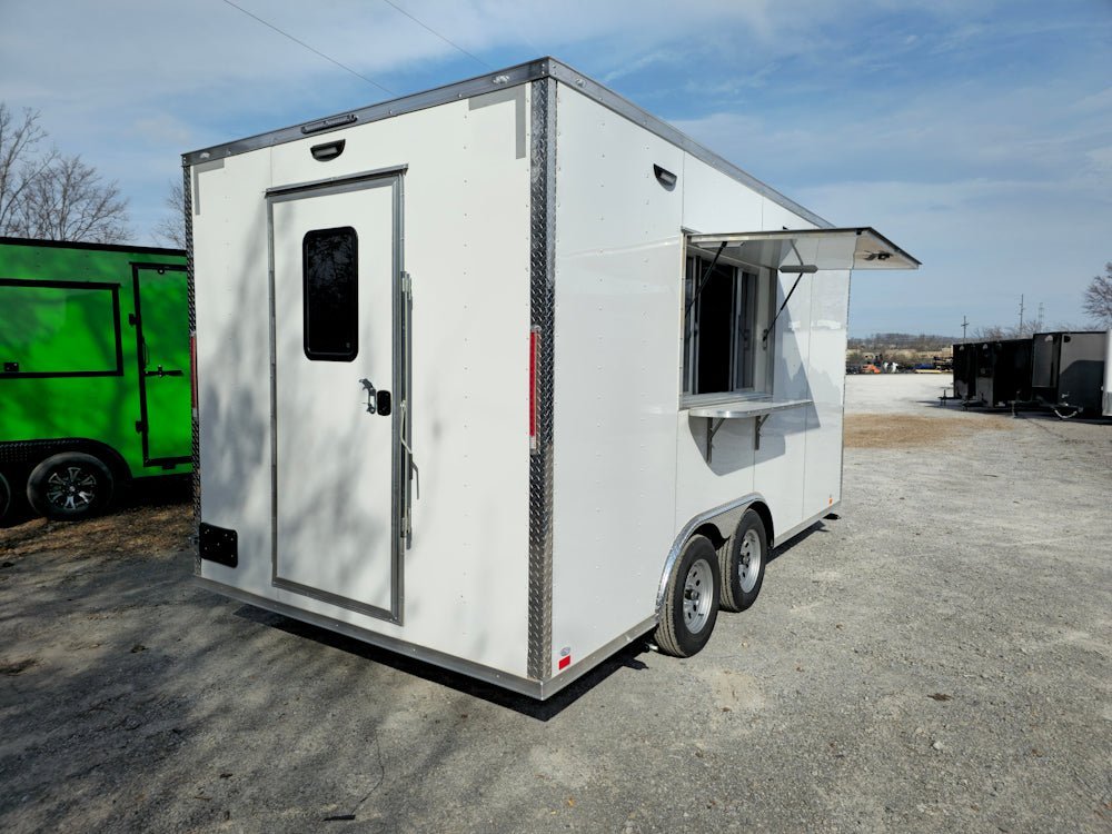8.5′ X 16′ White Concession Trailer Food Event Catering — photo 15