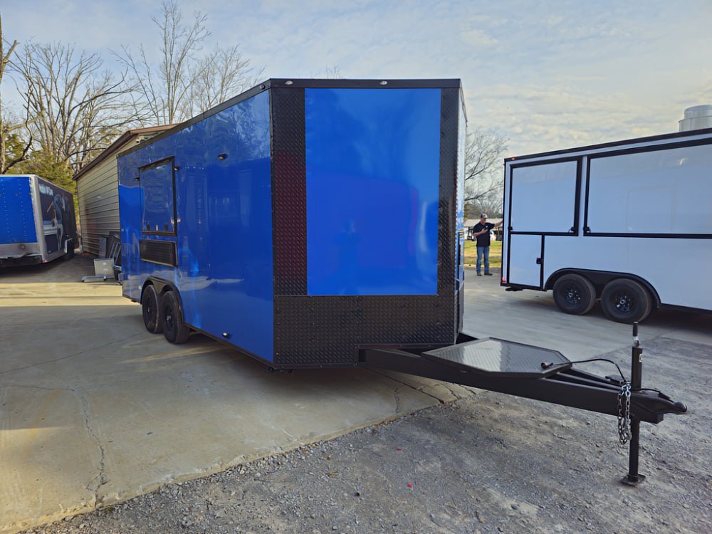 8.5′ X 18′ Concession Trailer Cobalt Blue Food Event Catering — photo 9