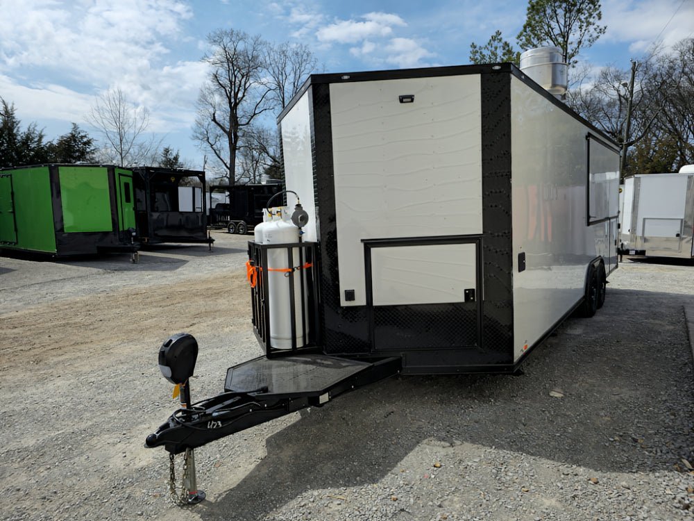 8.5′ X 26′ Concession Trailer White W/ Blackout Kettle Corn Event Catering — photo 9