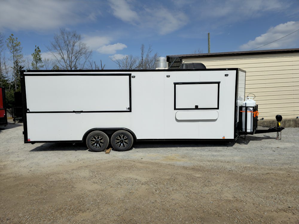 8.5′ X 26′ Concession Trailer White W/ Blackout Kettle Corn Event Catering — photo 13