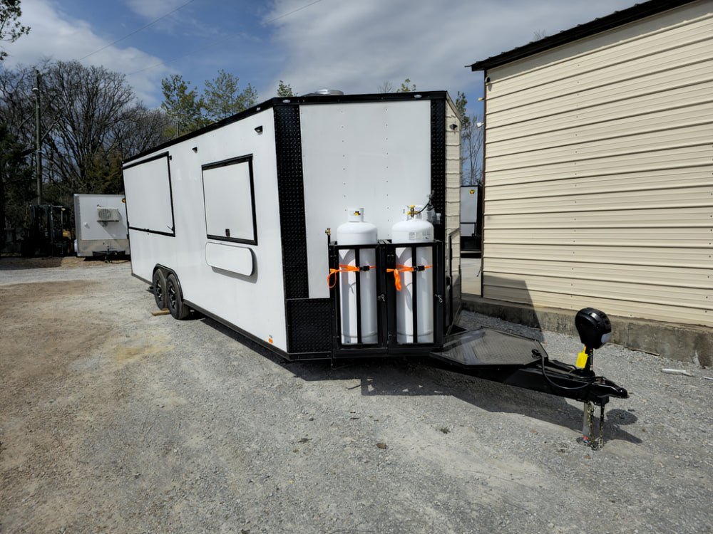 8.5′ X 26′ Concession Trailer White W/ Blackout Kettle Corn Event Catering — photo 14