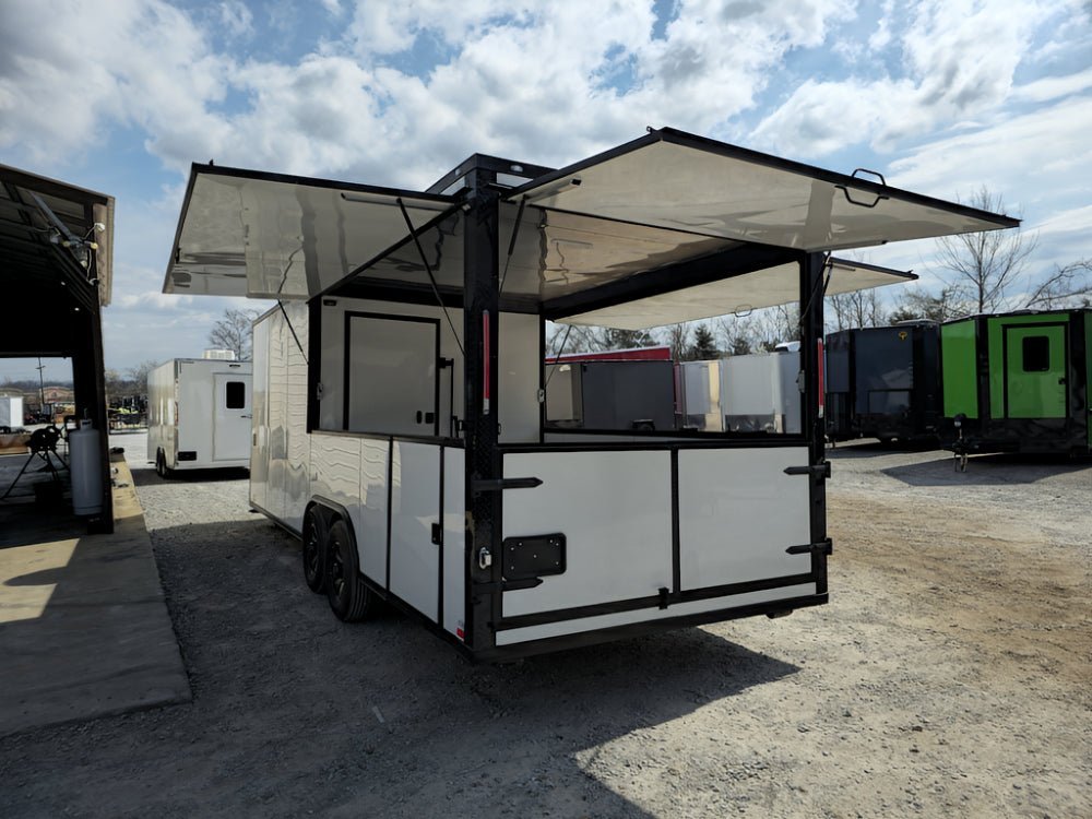 8.5′ X 26′ Concession Trailer White W/ Blackout Kettle Corn Event Catering — photo 15
