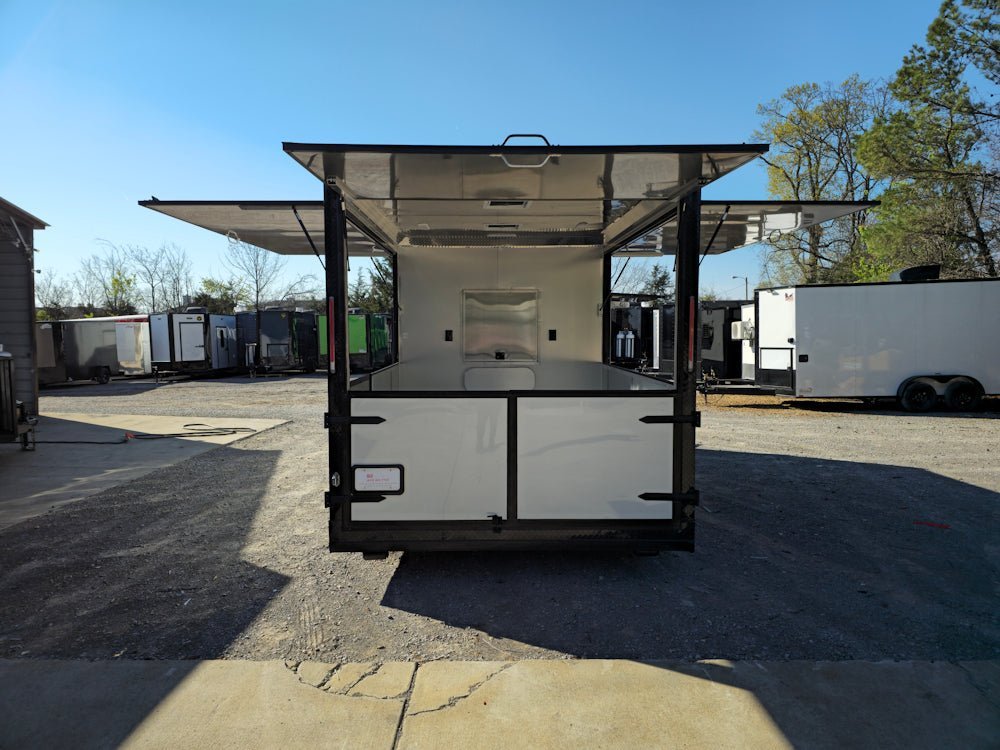 8.5′ X 22′ White / W Black Out Concession Trailer Kettle Corn Event Catering — photo 11