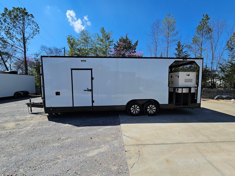 8.5′ X 26′ White With Blackout Concession Trailer Beverage & Soft Serve Catering — photo 4