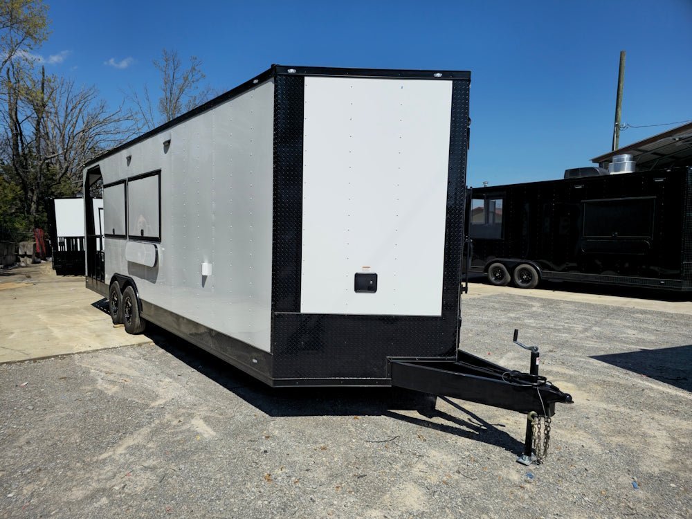 8.5′ X 26′ White With Blackout Concession Trailer Beverage & Soft Serve Catering — photo 10