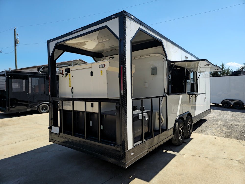8.5′ X 26′ White With Blackout Concession Trailer Beverage & Soft Serve Catering — photo 11