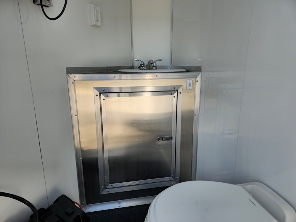 8.5′ X 26′ White With Blackout Concession Trailer Beverage & Soft Serve Catering — photo 15