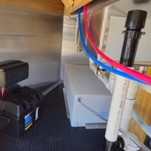 7 x 16 white concession trailer with black trim - view 5