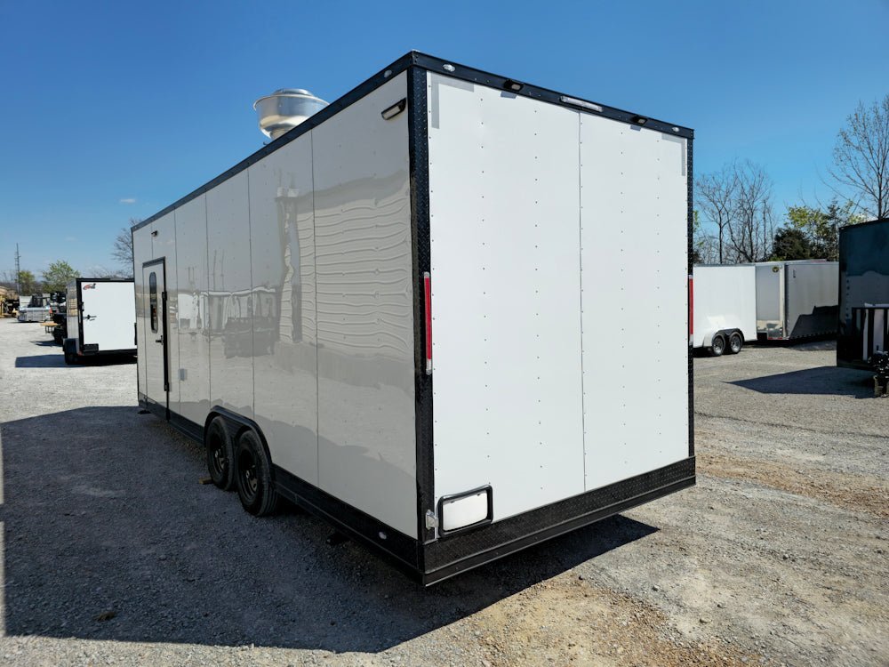 8.5′ X 24′ White With Blackout All Electric Food Trailer Event Catering — photo 9