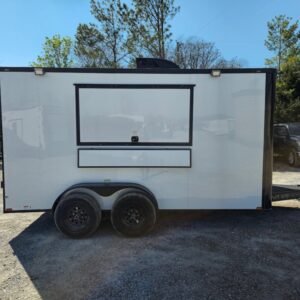 7 x 14 blackout concession trailer in white with blackout trim - view 8