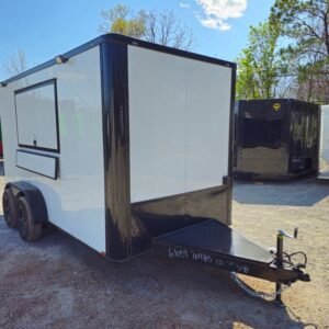 7 x 14 blackout concession trailer in white with blackout trim - view 9