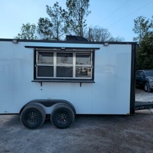 7 x 14 blackout concession trailer in white with blackout trim - view 11