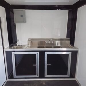 7 x 14 blackout concession trailer in white with blackout trim - view 13